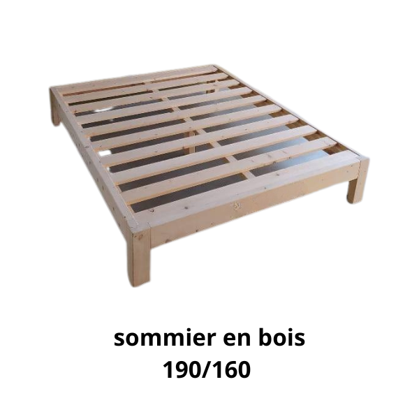 Sommier En Bois Naturel 2p