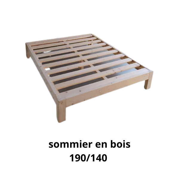 Sommier En Bois Naturel 2p